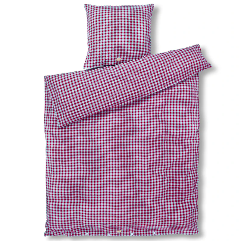 Bæk&Bølge Duvet Cover Set 150x210 + 50x60, Fuchsia / Mint