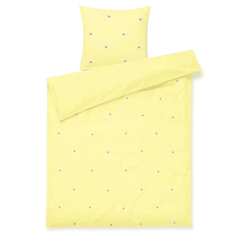 Juna Duvet Cover Set 100x140 cm + 40x45 cm, Yellow