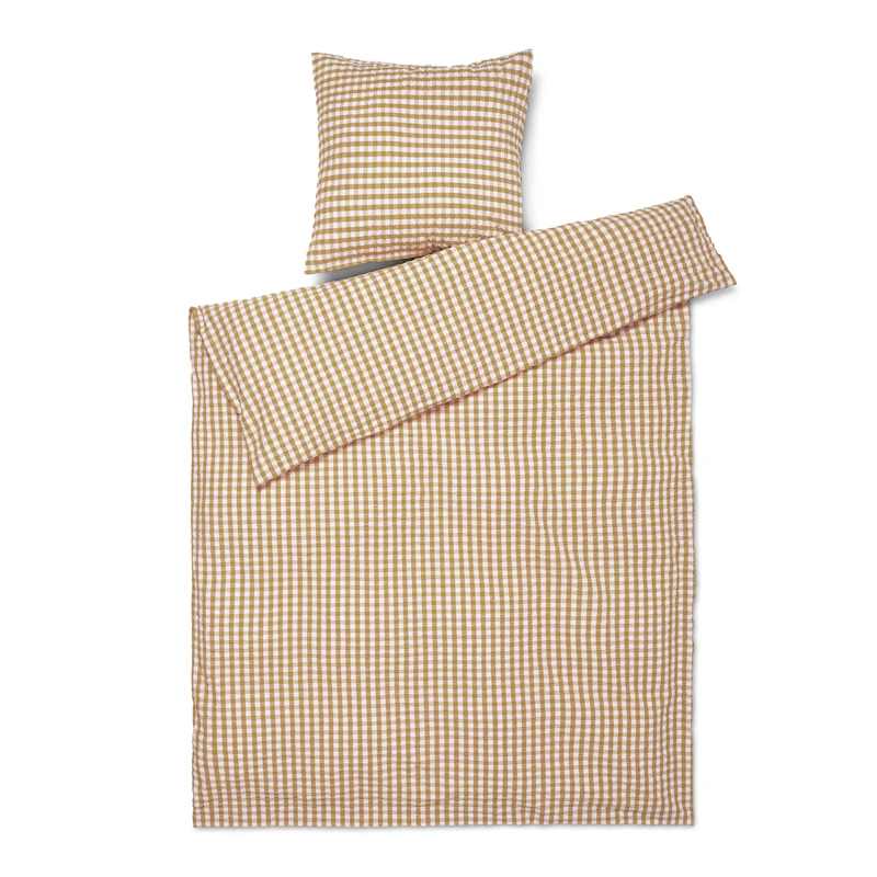 Soft Duvet Cover Set 140x200 cm, caramel / Off-white