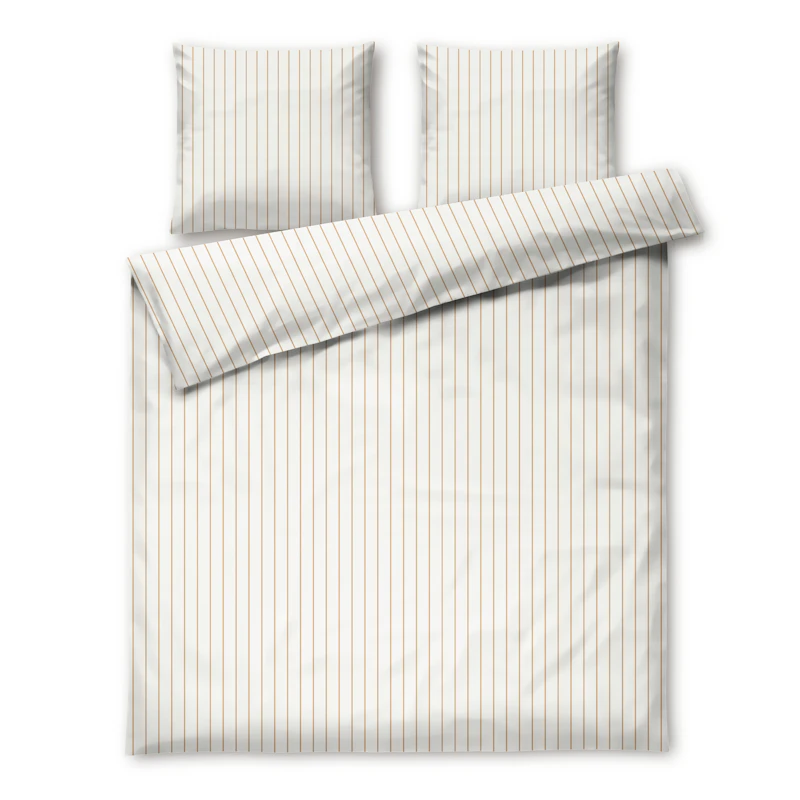 Soft Duvet Cover Set 200x220 cm, Off-white / caramel