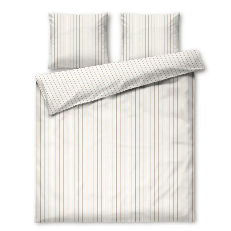 Soft Duvet Cover Set 220x220 cm, Off-white / caramel