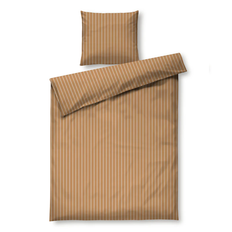 Soft Duvet Cover Set 150x210 cm, caramel / Off-white