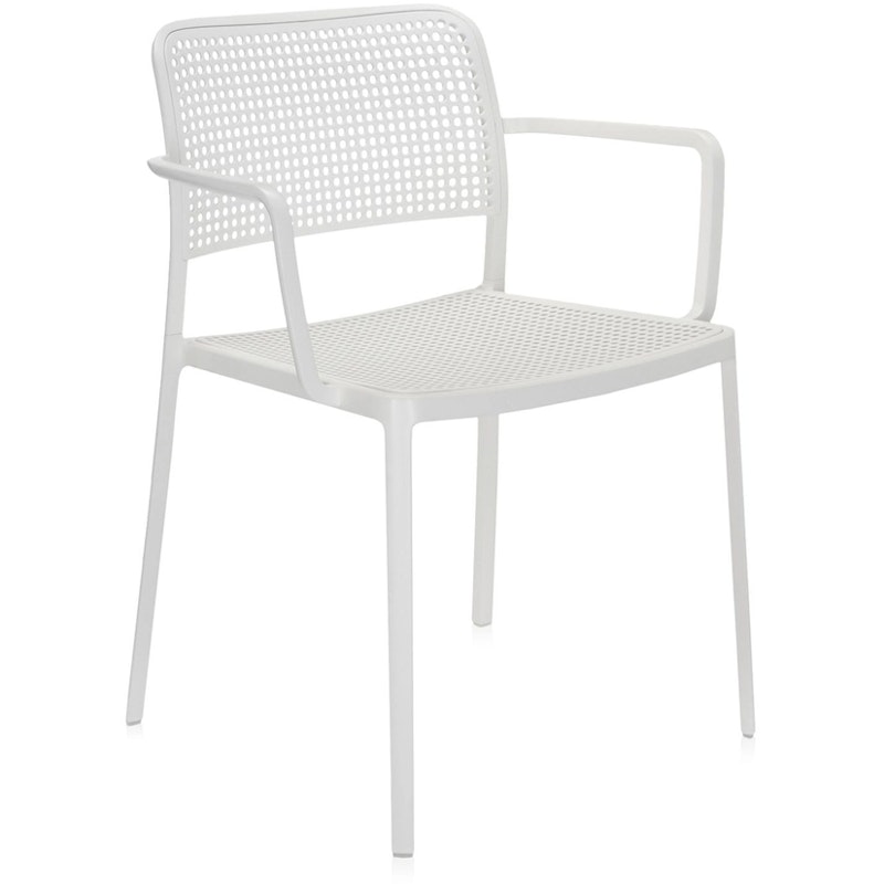 Audrey Chair With Armrests Outdoor, White