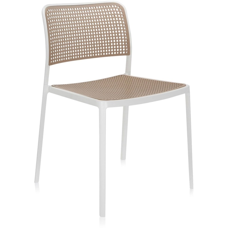 Audrey Chair Outdoor, White / Sand