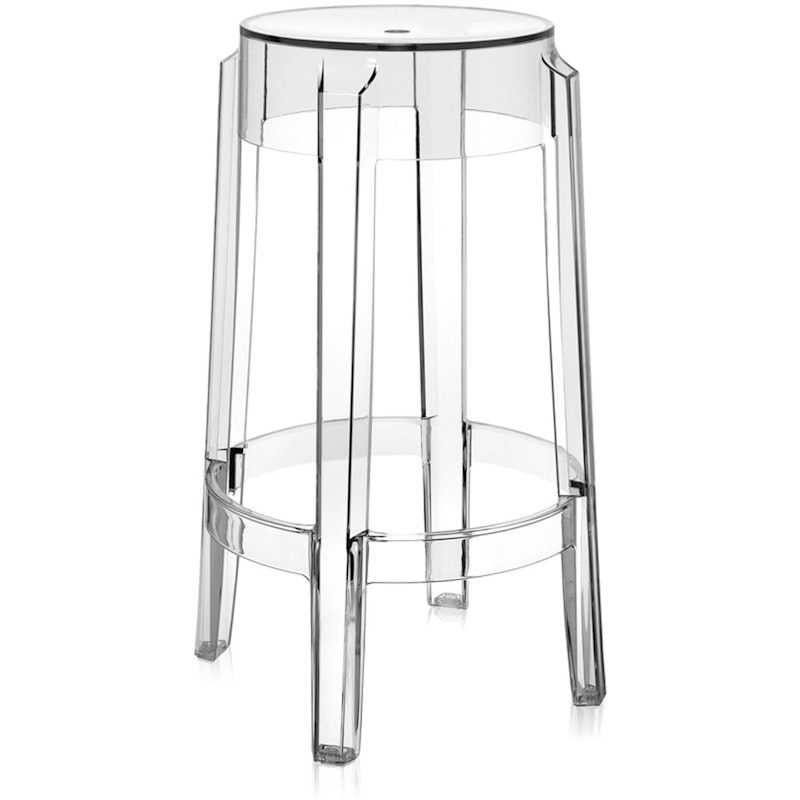 Charles Ghost Bar Stool 65 cm, Crystal