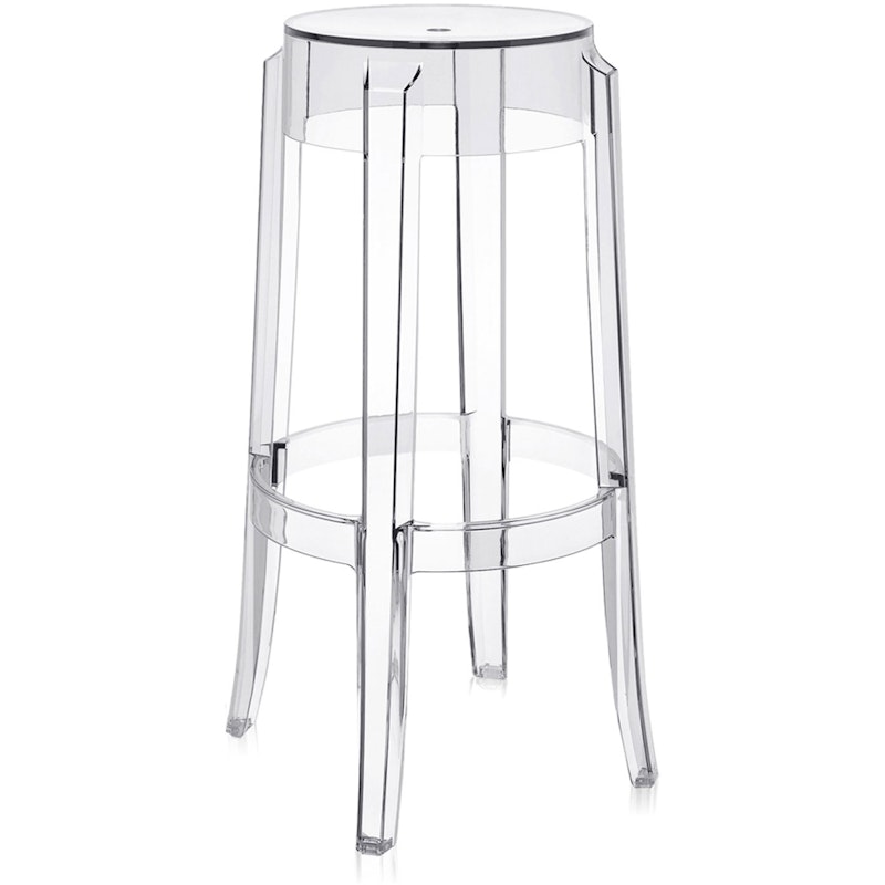Charles Ghost Bar Stool 75 cm, Crystal