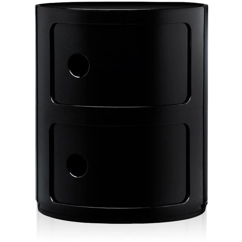 Componibili Classic Storage With 2 Compartments, Black