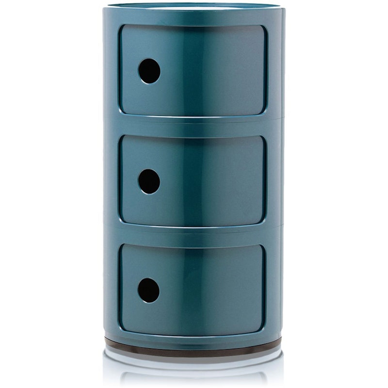 Componibili Classic Storage With 3 Compartments, Blue