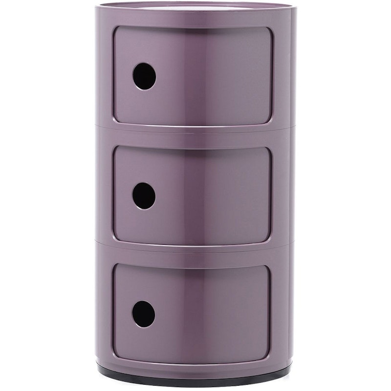 Componibili Classic Storage With 3 Compartments, Violet