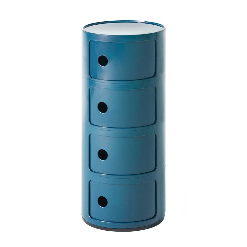 Componibili Classic Storage With 4 Compartments, Blue