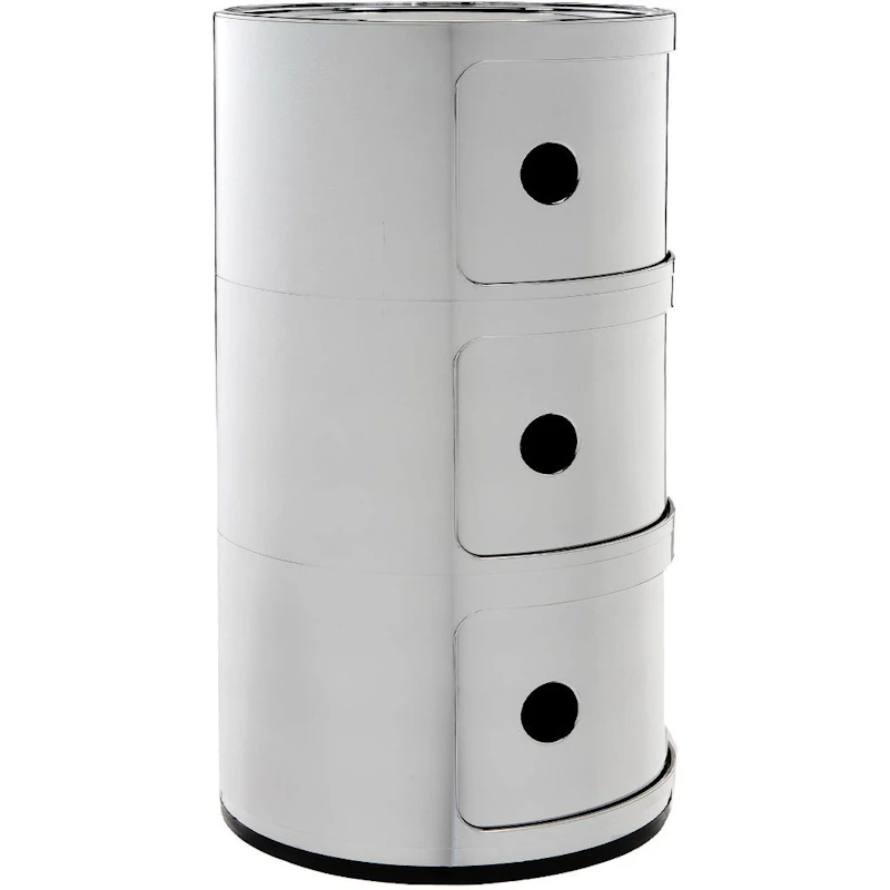【値下可】Kartell Componibili 3段収納　シルバー Componibili Metal Storage With 3 Compartments, Chrome