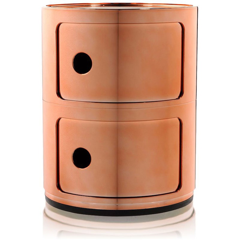 Componibili Metal Storage With 2 Compartments, Copper