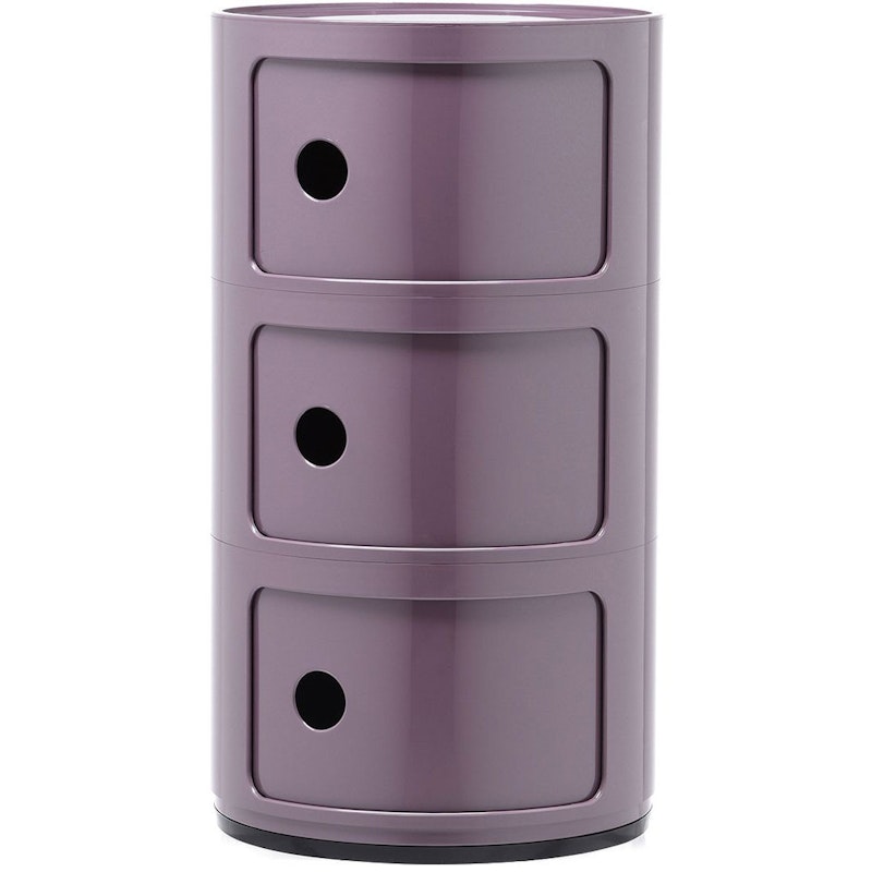 Componibili Classic Storage With 3 Compartments, Violet