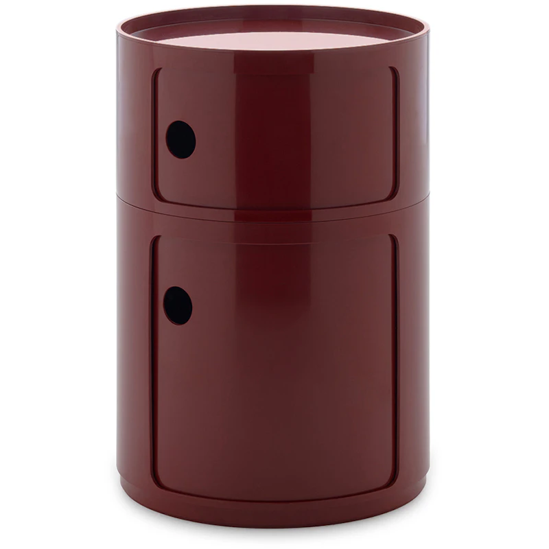 Componibili New Big Storage With 2 Compartments, Burgundy