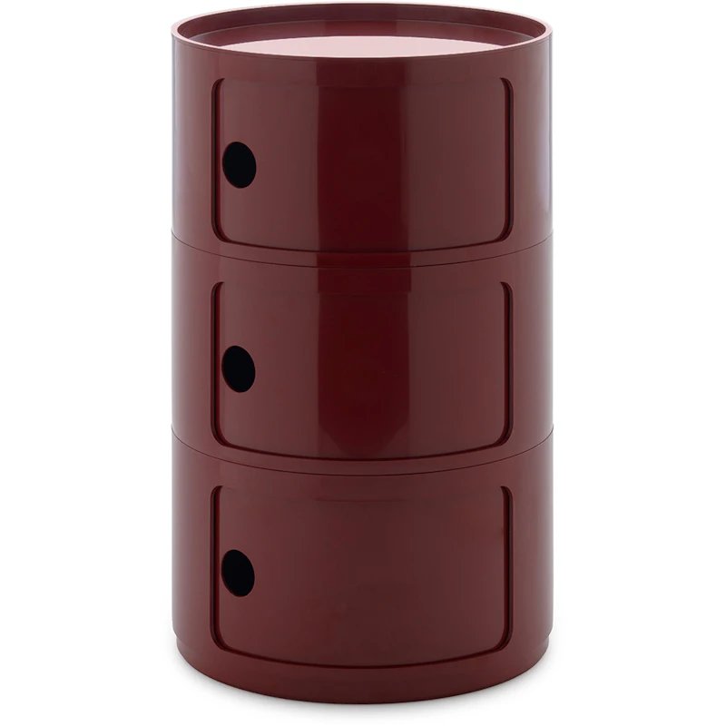 Componibili New Big Storage With 3 Compartments, Burgundy