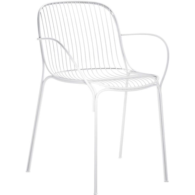 Hiray Chair With Armrest, White