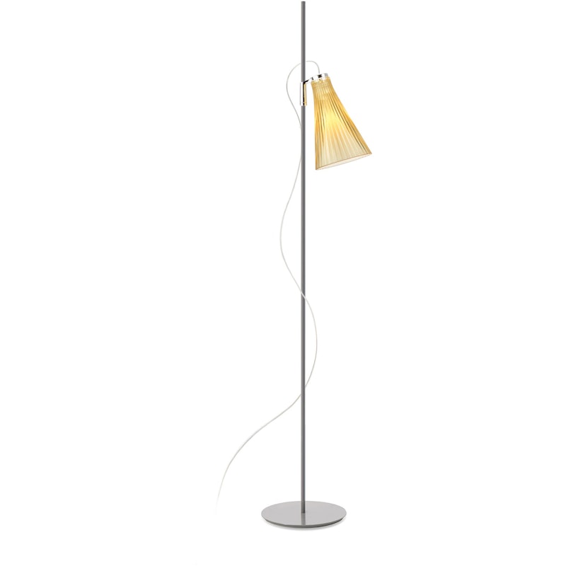 K-Lux Floor Lamp, Grey / Straw Yellow