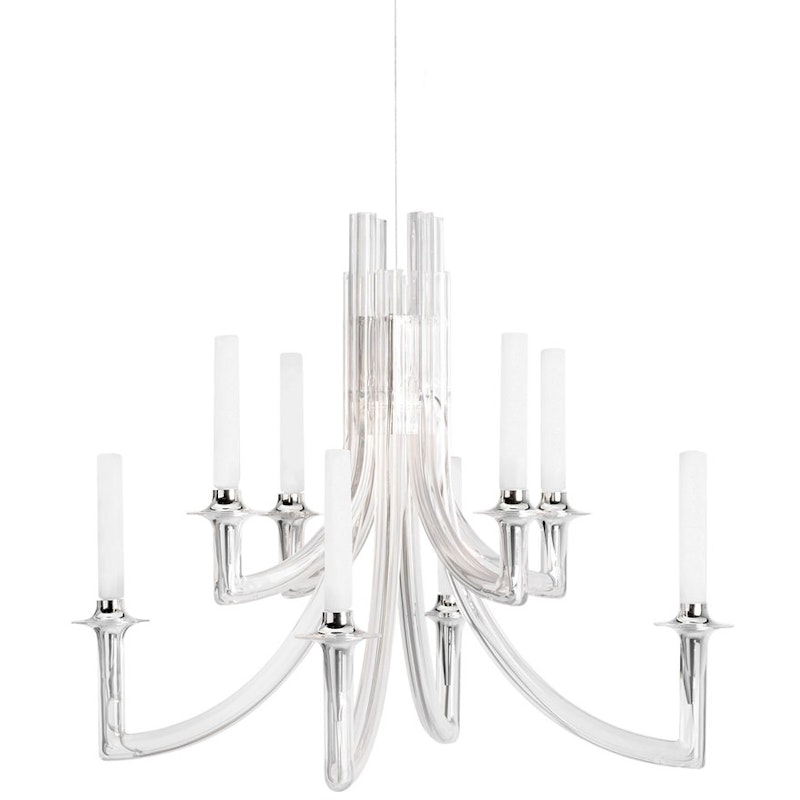 Khan Metal Chandelier, Transparent