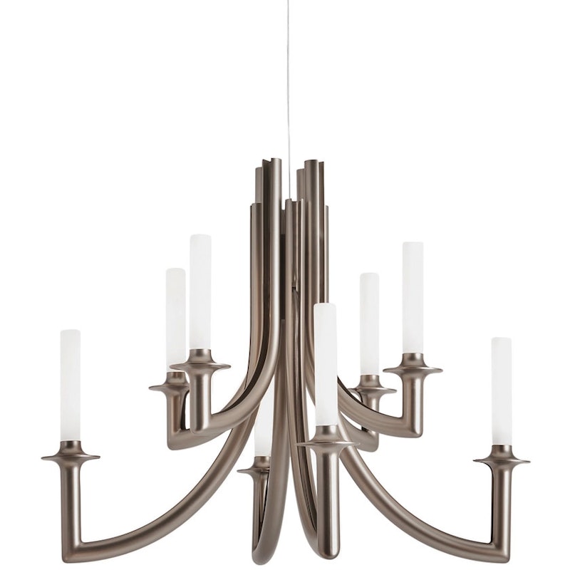 Khan Metal Chandelier, Matte Bronze