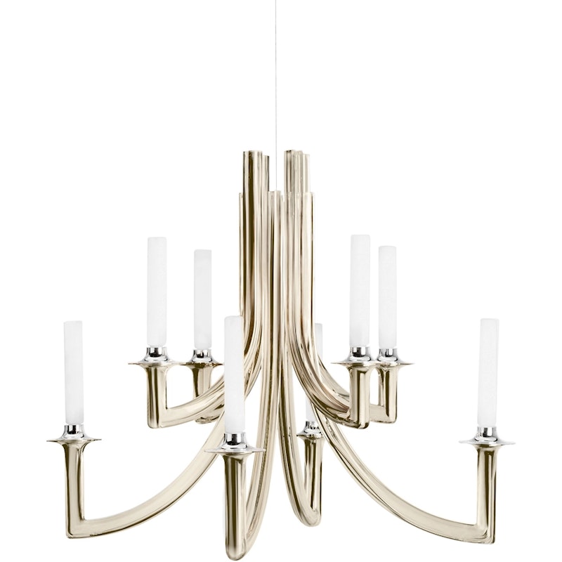 Khan Metal Chandelier, Champagne