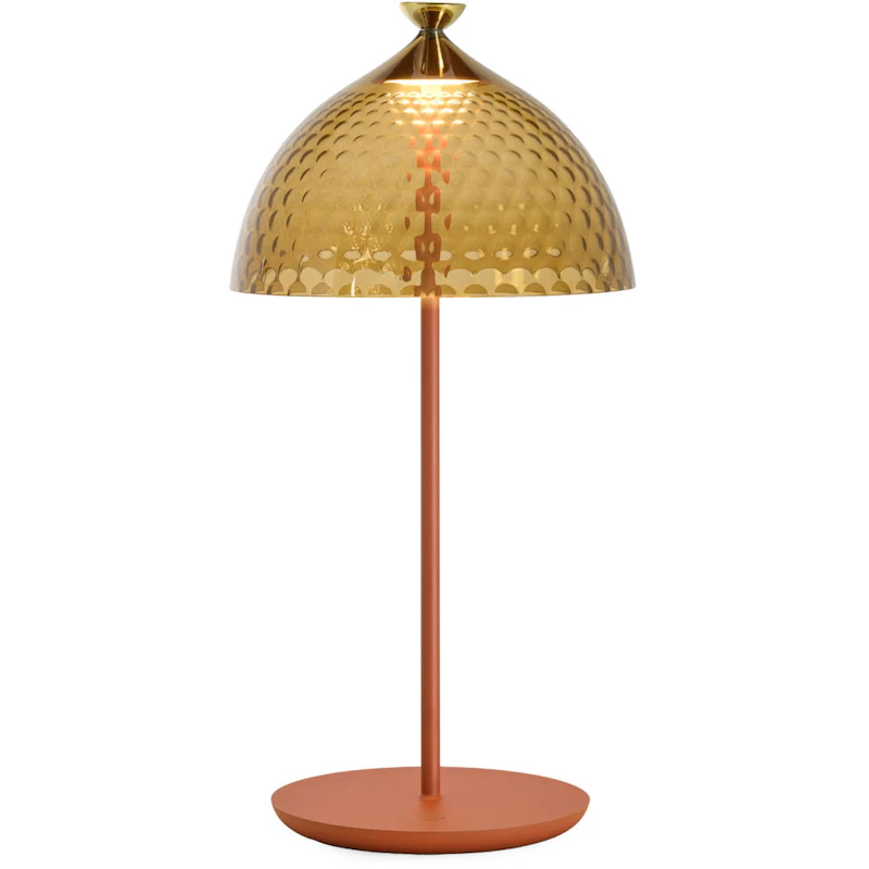 Pumo Table Lamp, Brick Red / Amber