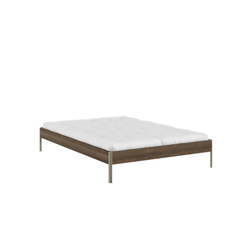 Core Bed Frame 140x200 Carob Brown/Sage Green