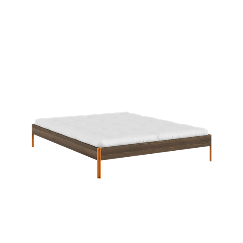 Core Bed Frame 160x200 Carob Brown/Solar Orange