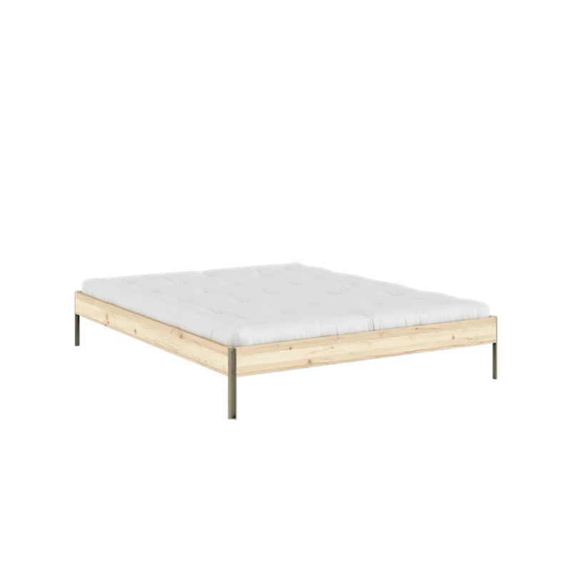 Core Bed Frame 160x200 Raw/Sage Green