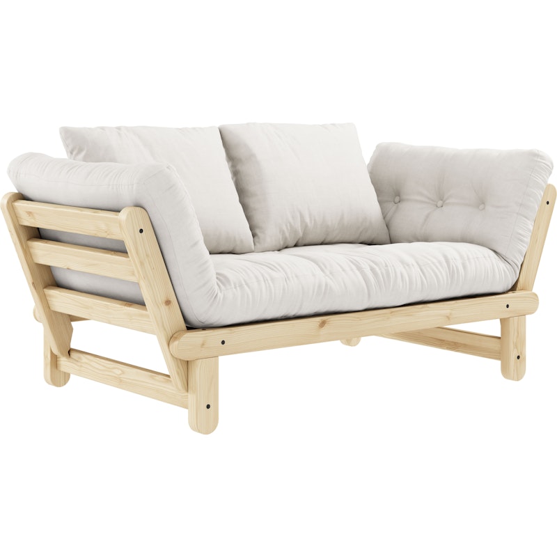BEAT CLEAR LACQUERED W. BEAT MATTRESS SET NATURAL