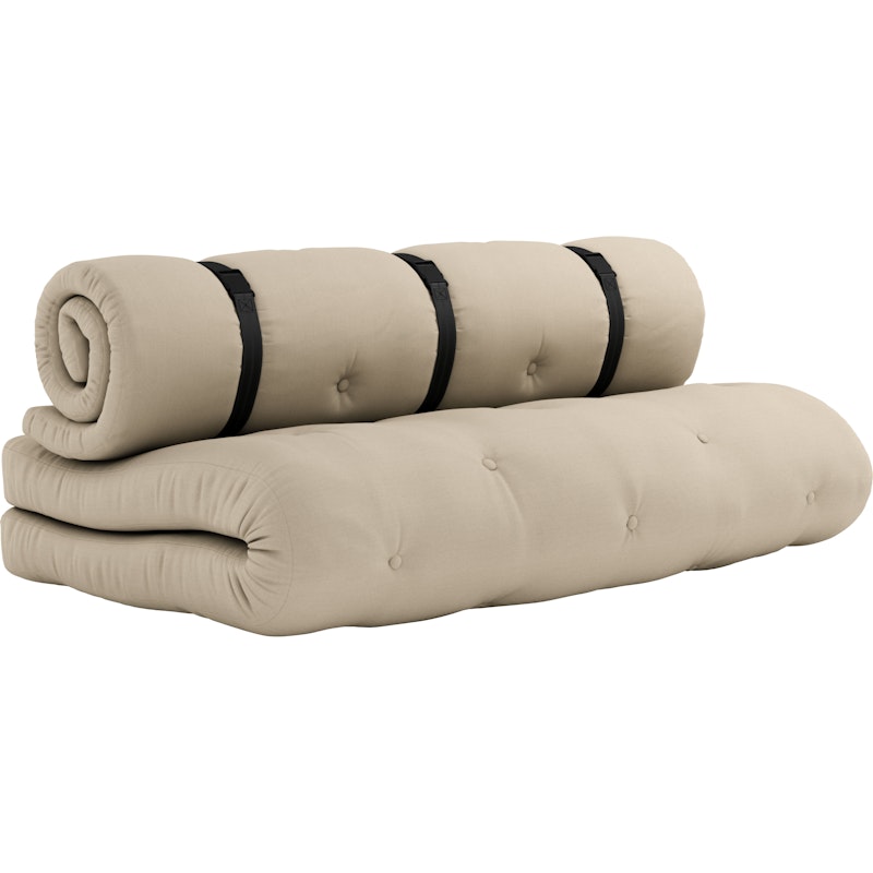 Buckle-Up Sofa With Belt Outdoor, Beige / Black