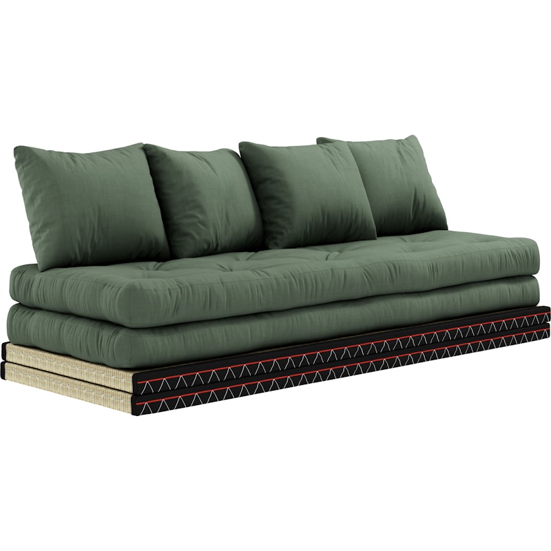 Chico Sofa With Mattress 80x200 cm, Olive Green
