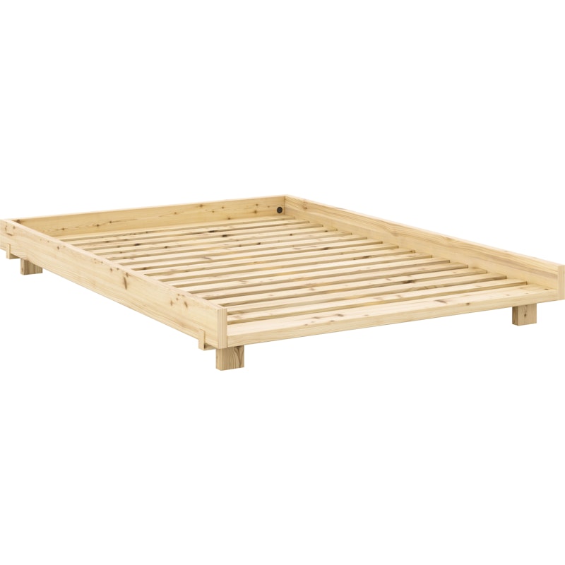 Social Bed Frame Clear Lacquered, 140x200 cm