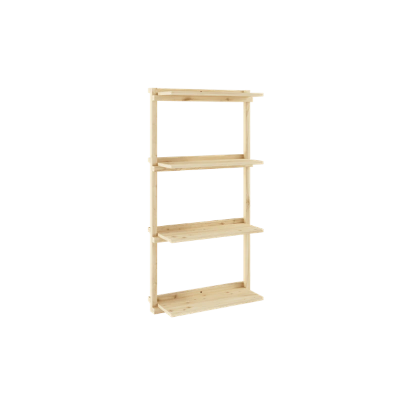 Groove Narrow Shelving Unit Raw
