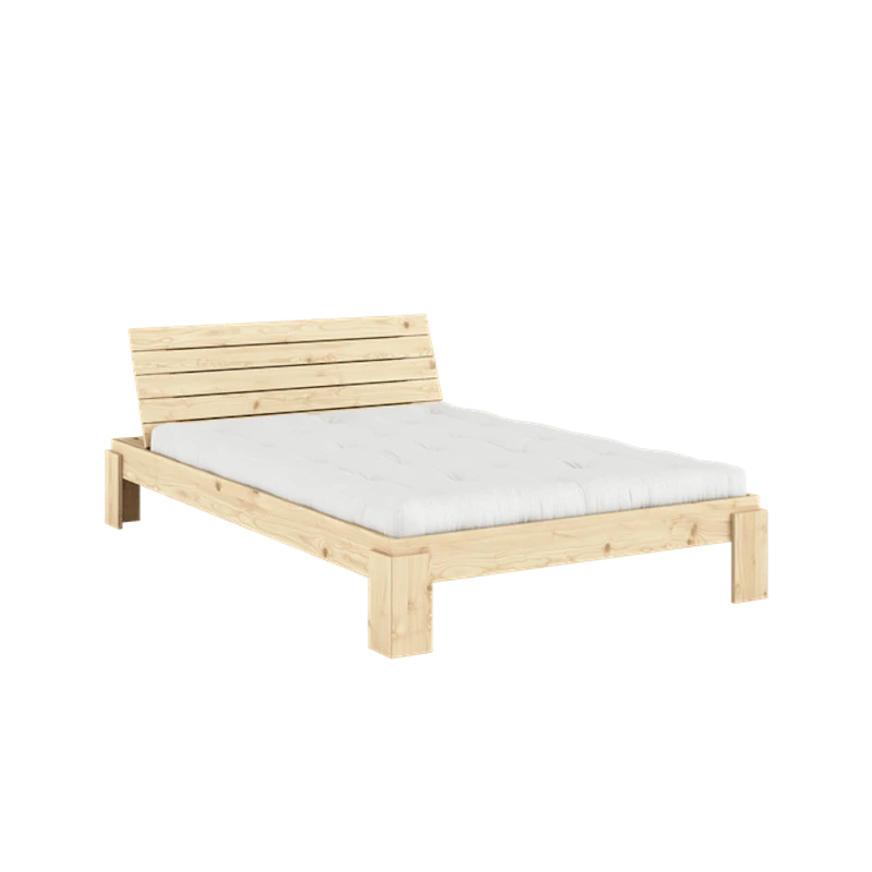 Layers Bed Frame With Headboard 140x200 Raw