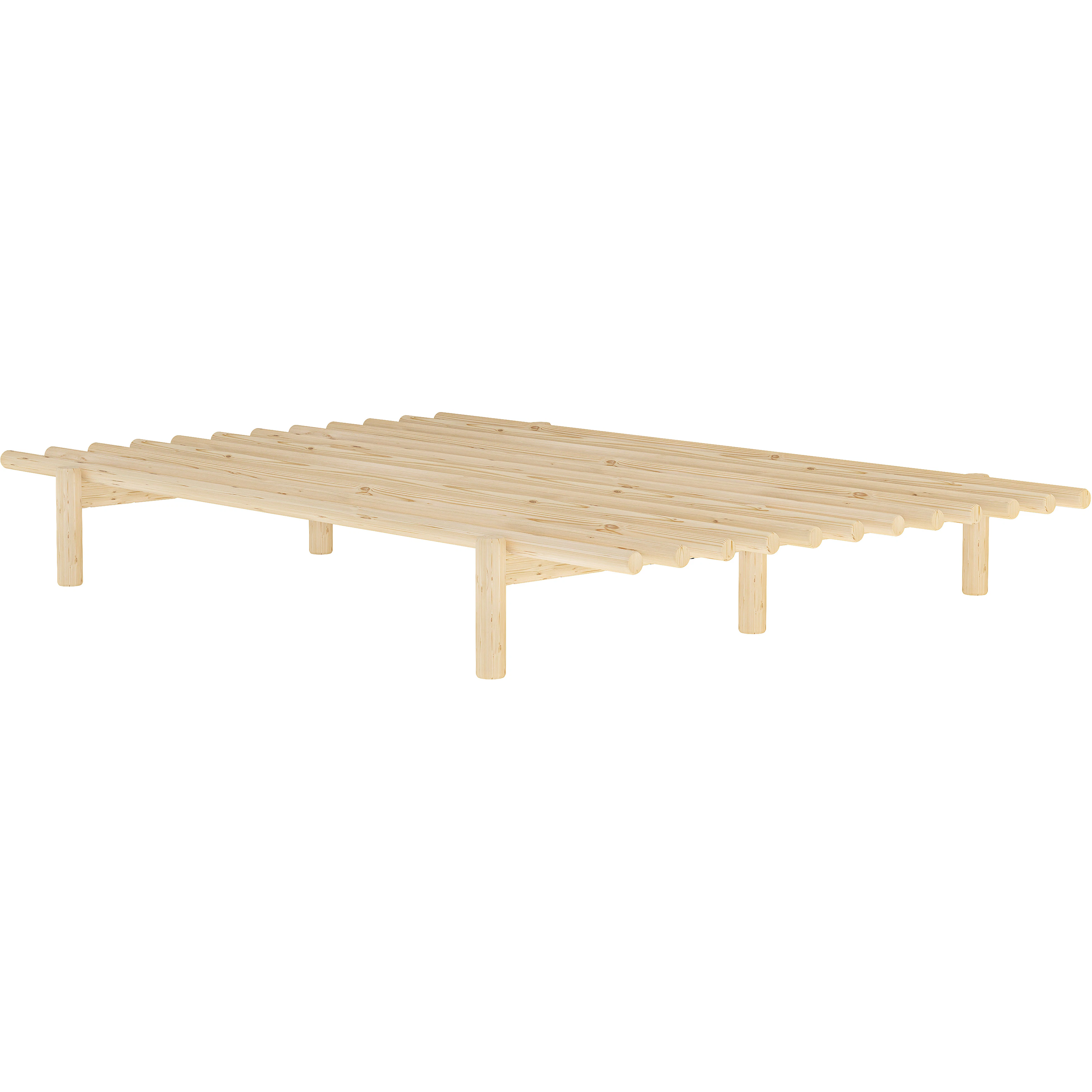Pace Bed Frame Clear Lacquered, 140x200 cm | RoyalDesign.co.uk