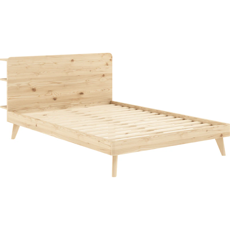 Retreat Bed Frame Clear Lacquered, 140x200 cm