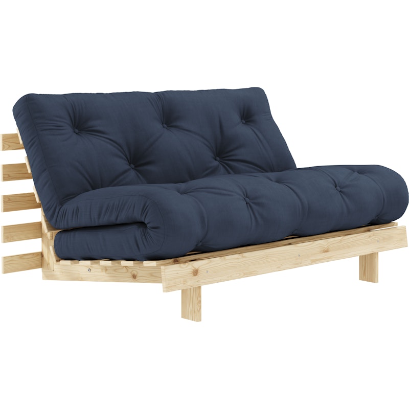 Roots 140 Sofa Bed With Mattress, Raw / Navy
