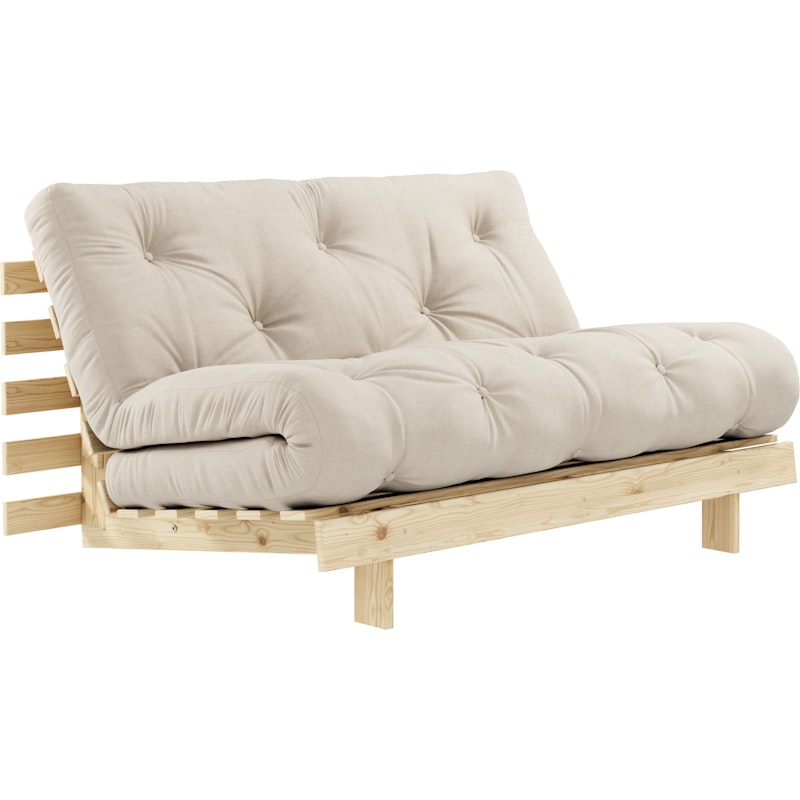 Roots 140 Sofa Bed With Mattress, Raw / Beige