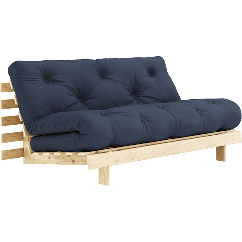 Roots 160 Sofa Bed With Mattress, Raw / Navy