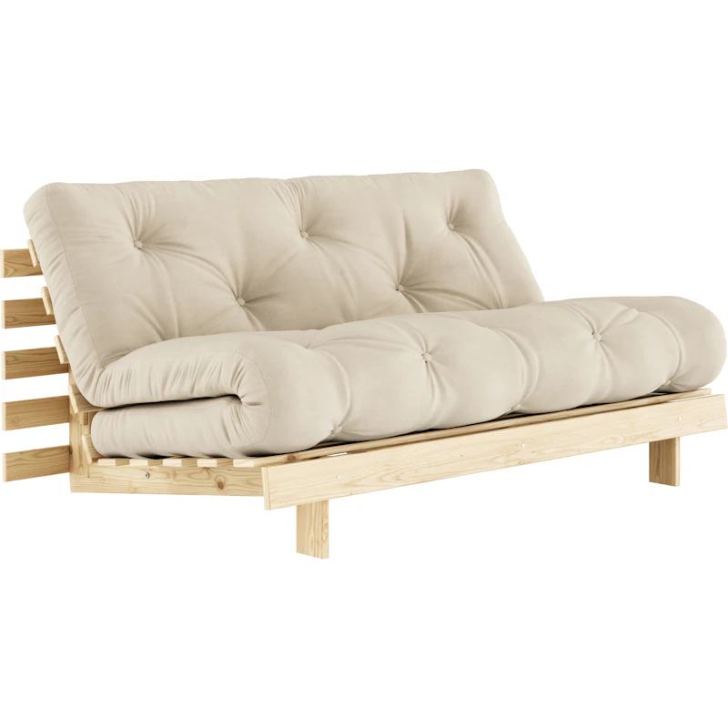 Roots 160 Sofa Bed With Mattress, Raw / Beige