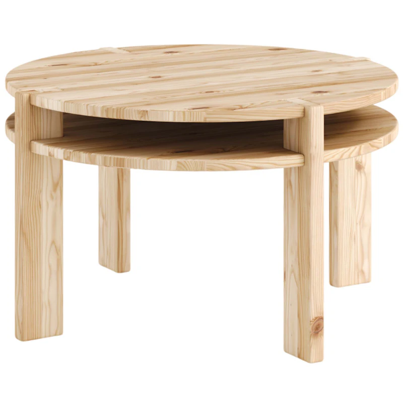 Tuck Coffee Table Round, Raw