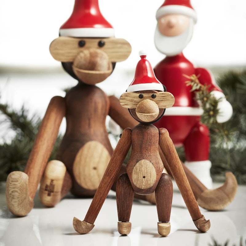 Monkey Mini With Santa Hat from Kay Bojesen | RoyalDesign.co.uk