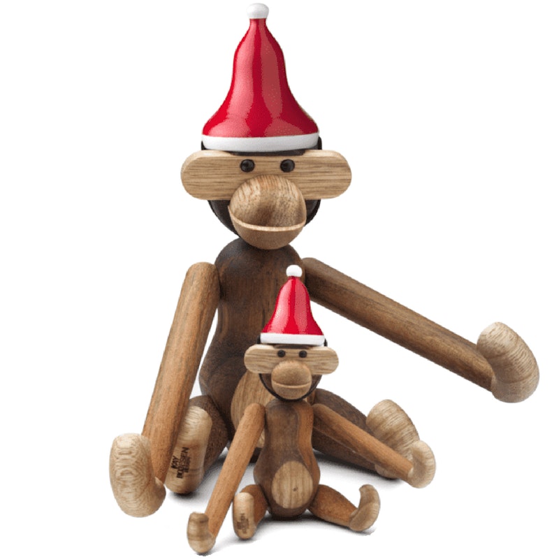 Kay Bojesen Monkey クリスマス帽子付き Monkey Mini With Santa Hat from Kay Bojesen | RoyalDesign.co.uk
