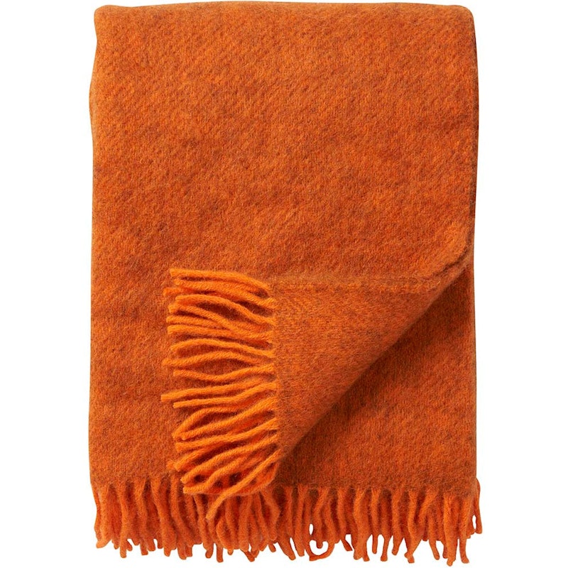 Gotland Plaid 130x200 cm, Grey / Orange