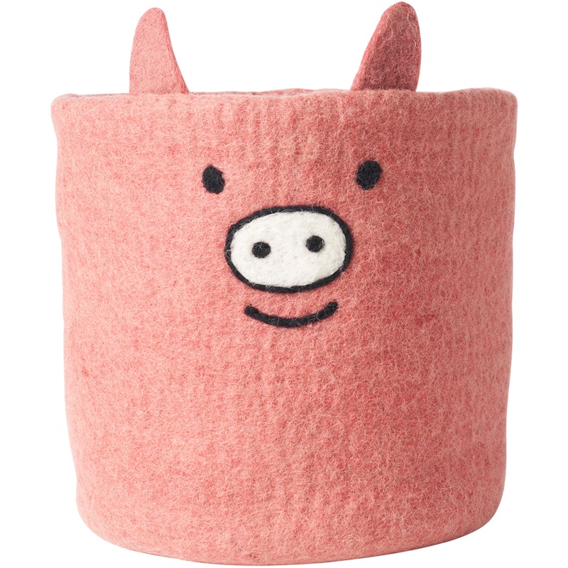 Pig Basket Pink, Ø20 cm