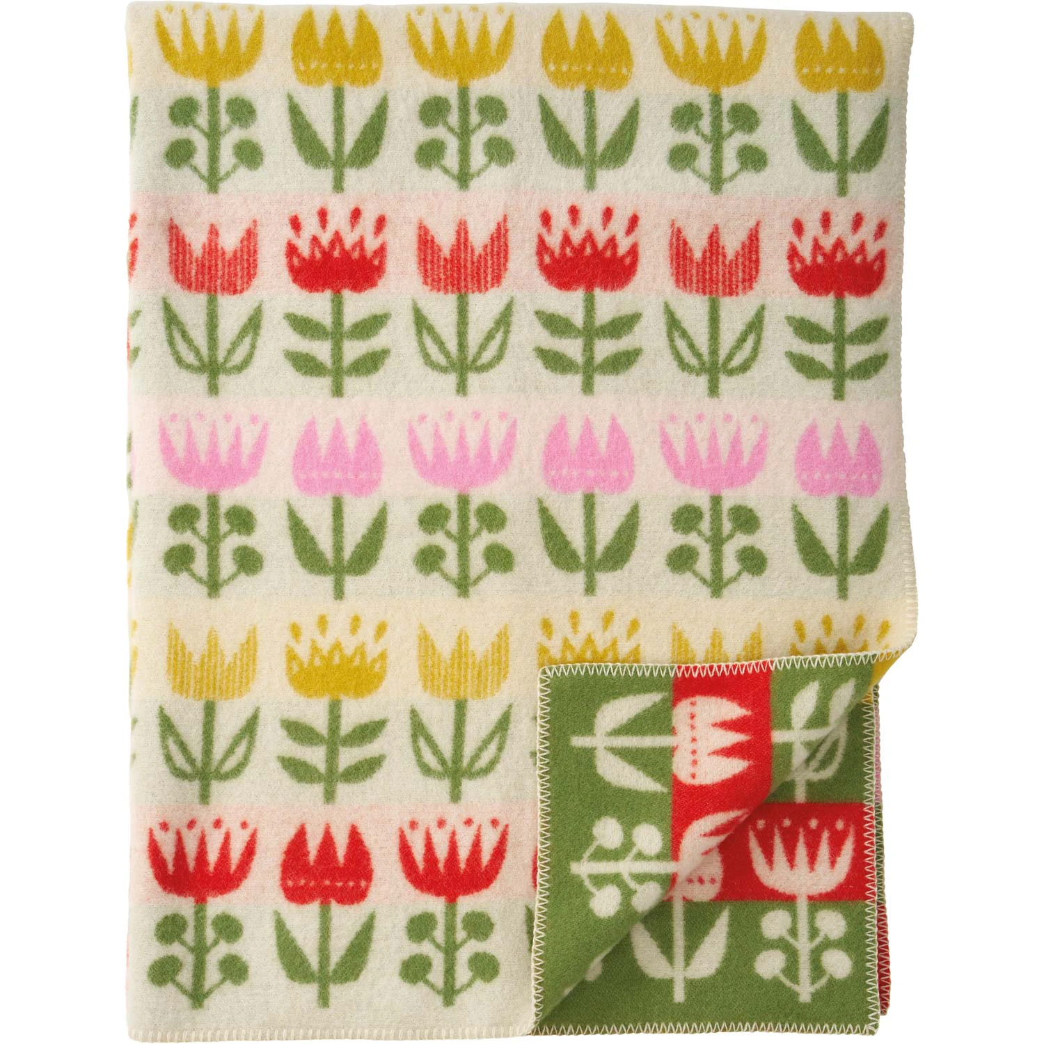 Tulip Plaid 130x180 cm, Multi | RoyalDesign.co.uk
