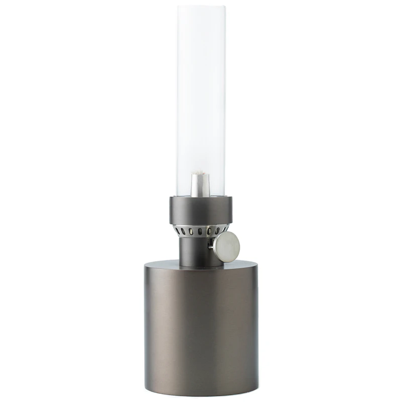 Platina Small Oil Lamp, Black Metallic