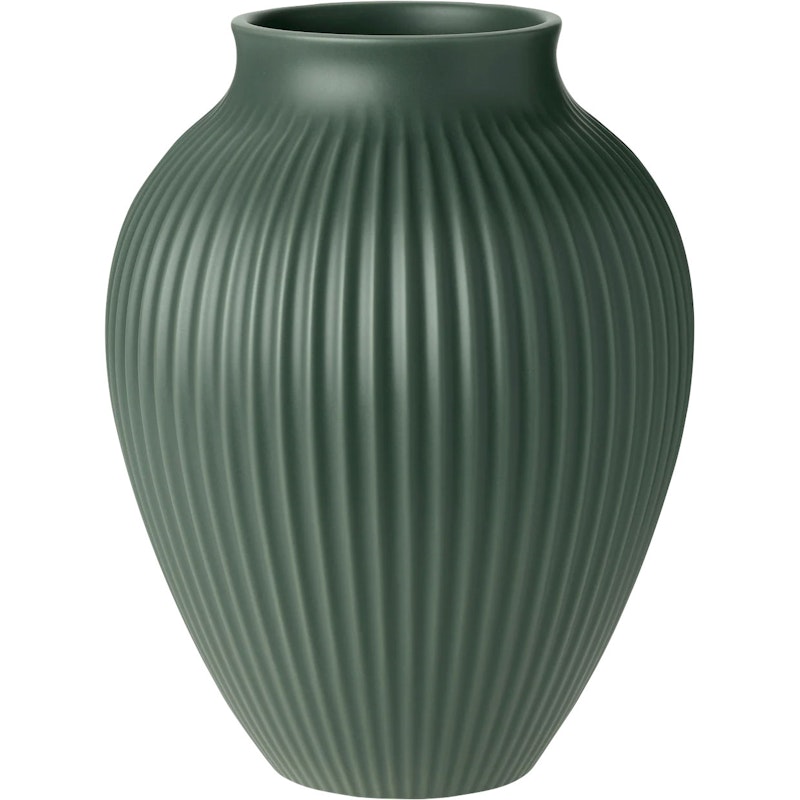 Vase Grooved 27 cm, Celadon Green