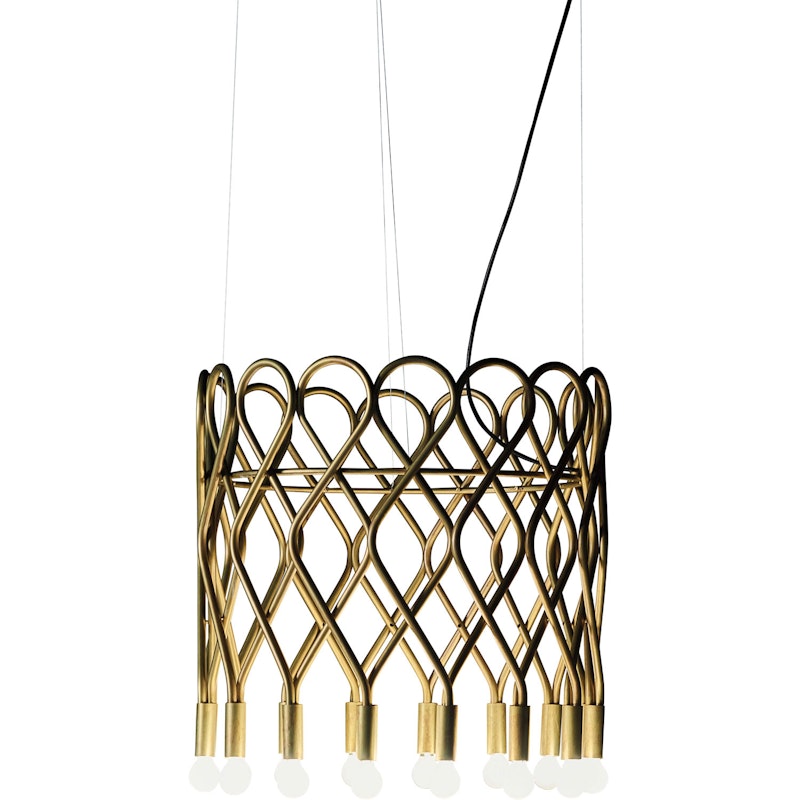 Eld 16 Chandelier, Raw Brass