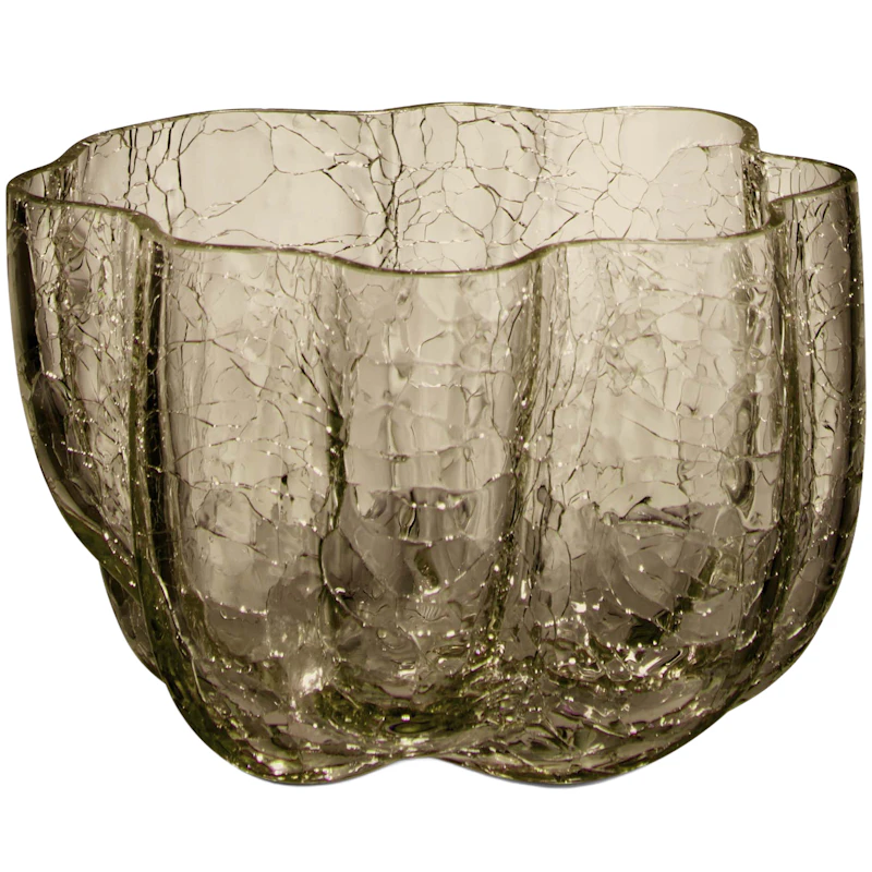 Crackle Candle Holder, Taupe